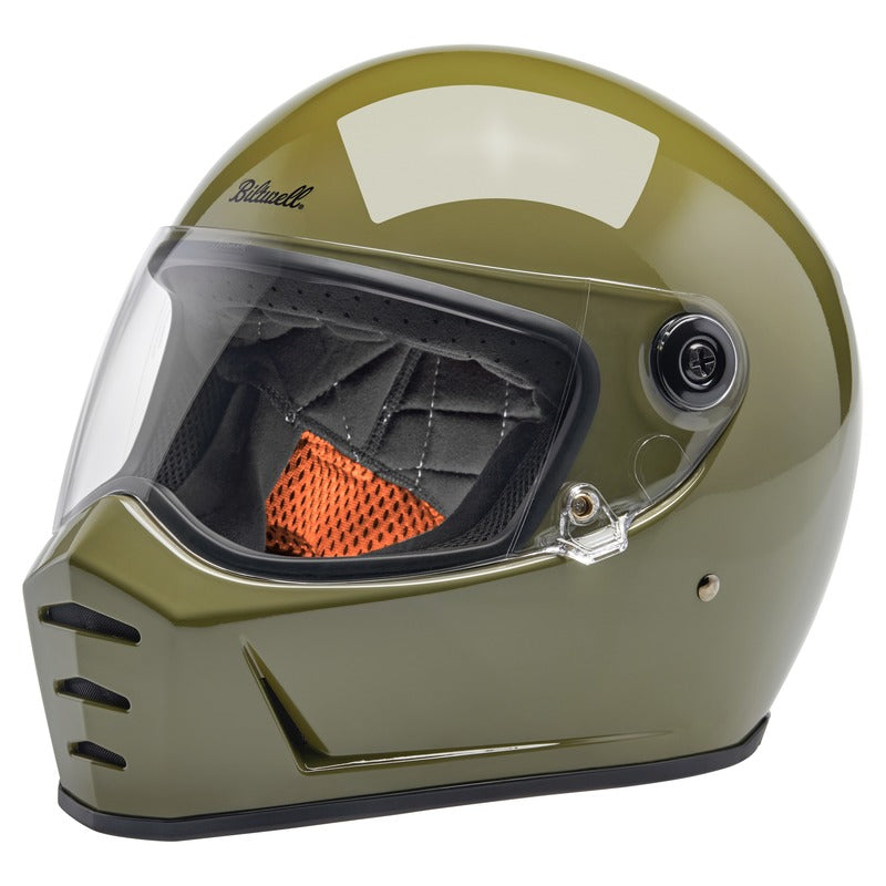 Biltwell Lane Splitter Gloss Olive Green Helmet