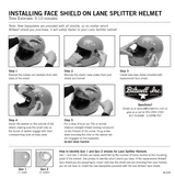 Biltwell Inc. Flat Visor Shield Yellow for Lane Splitter GEN2 Helmets