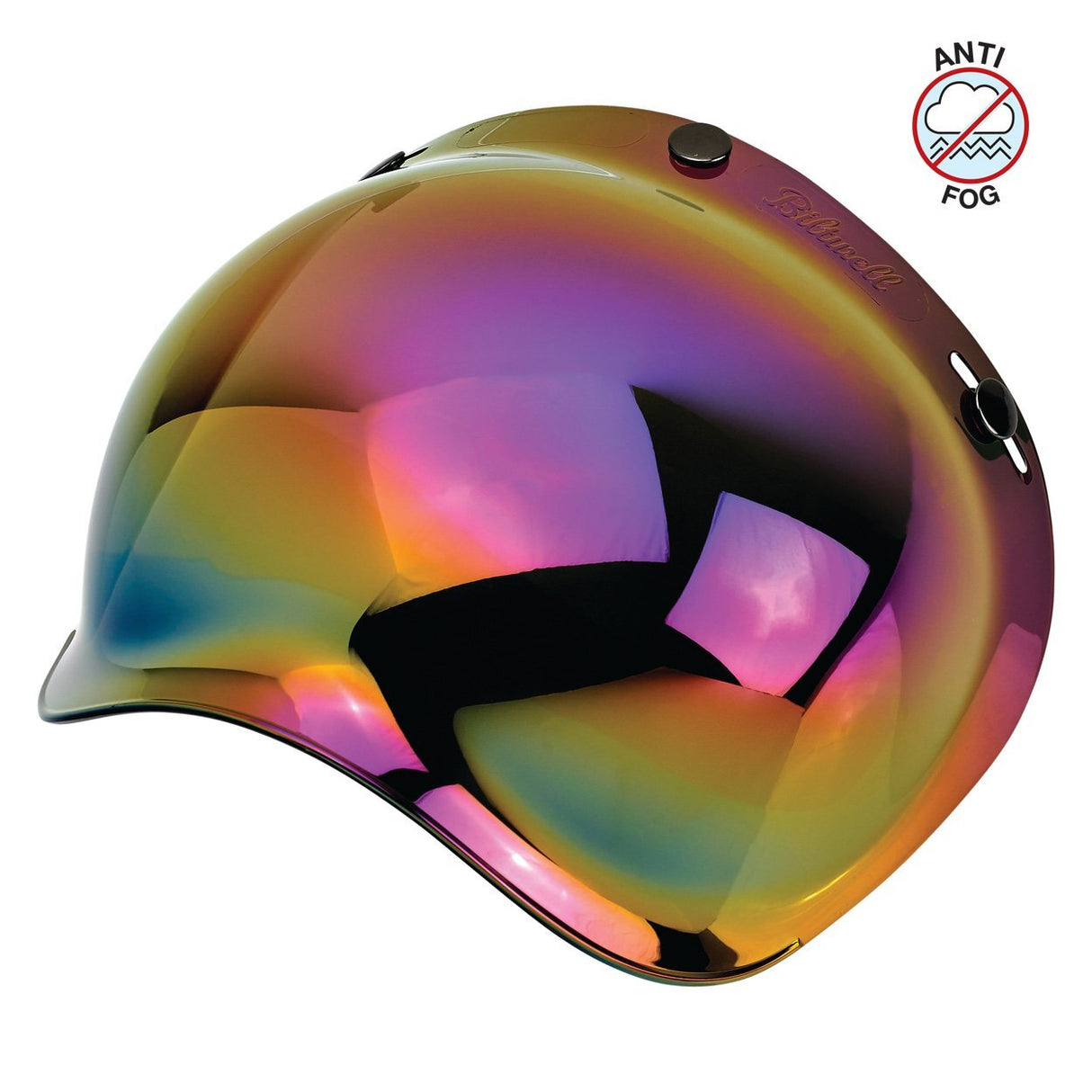 Biltwell Inc. Gringo Anti-Fog Bubble Visor Rainbow Mirror