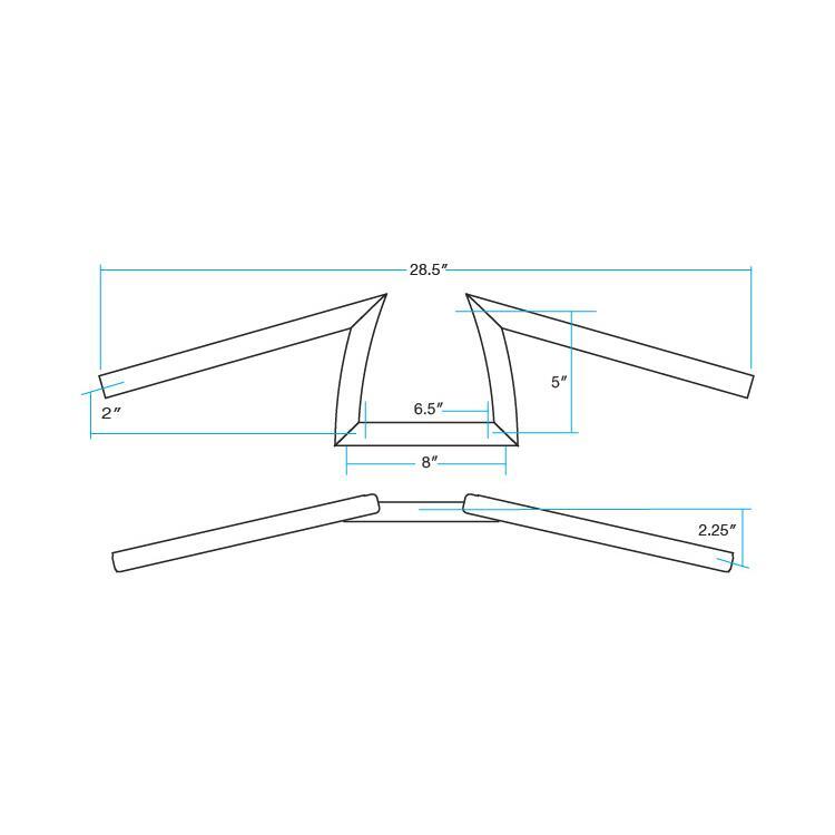 Biltwell Inc. Keystone 1" Slotted Handlebars Black