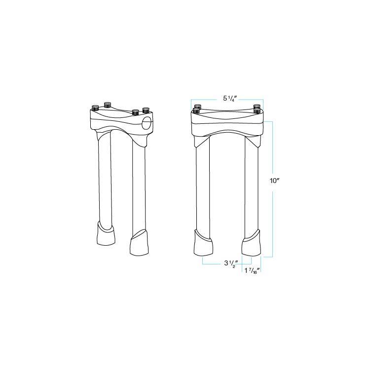 Biltwell Inc. Murdock 10" Risers Chrome