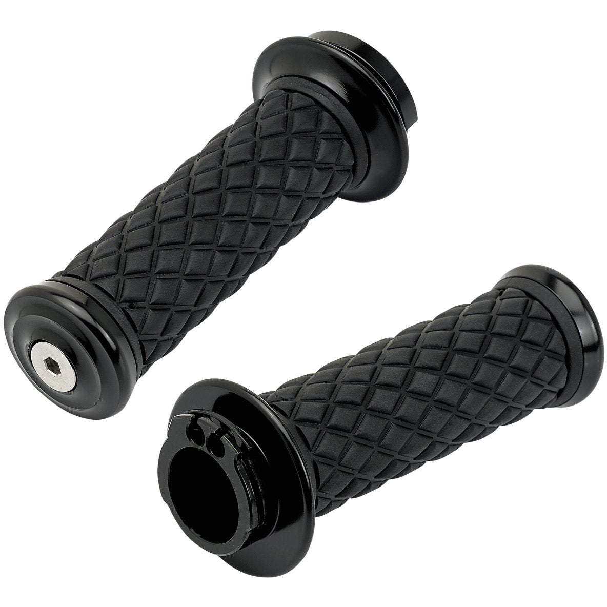 Biltwell Inc. AlumiCore 1" Grips Set for Dual Cable Black