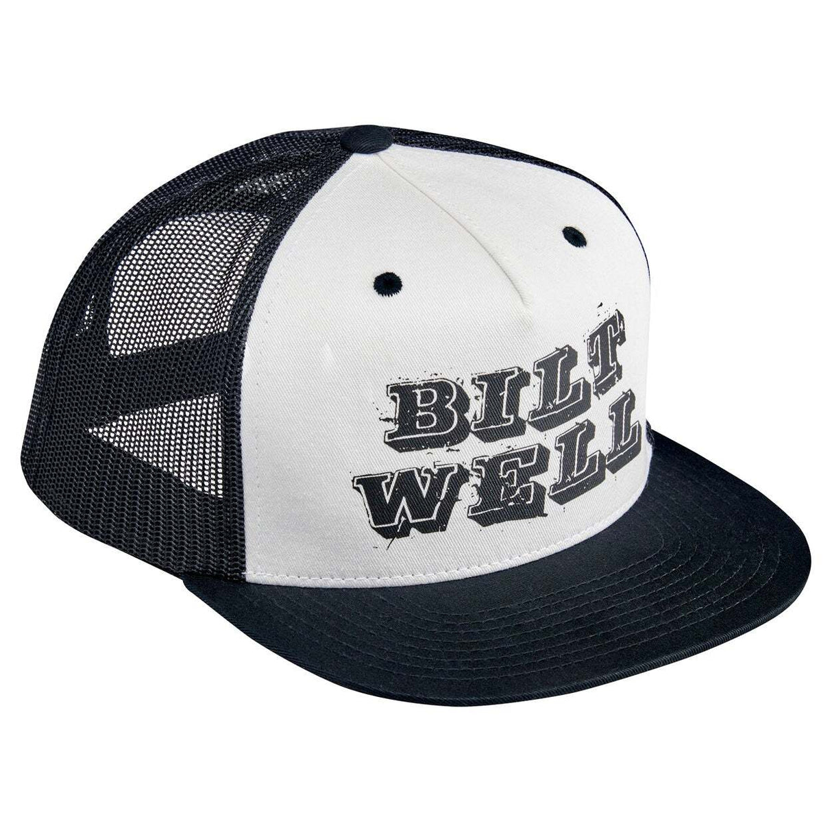 Biltwell Inc. Smudge Snapback Hat Black/White/Khaki