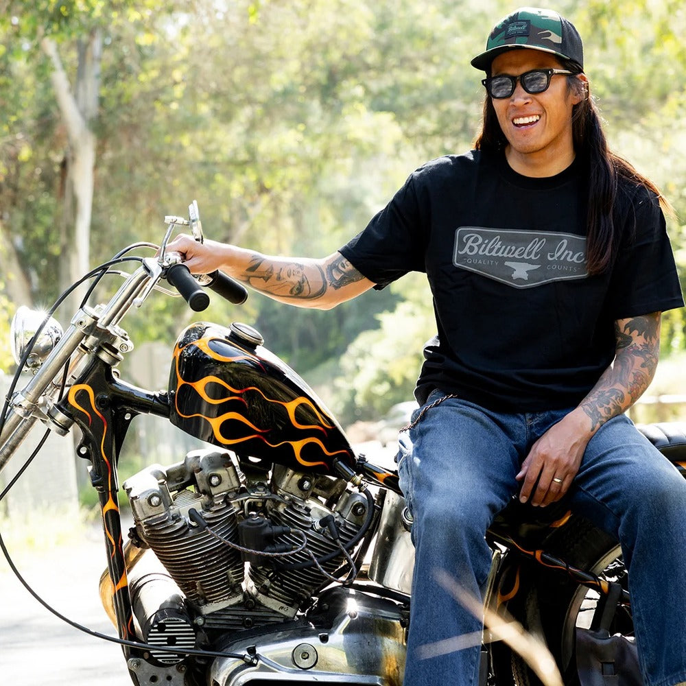 Biltwell Grey Shield Black T-Shirt