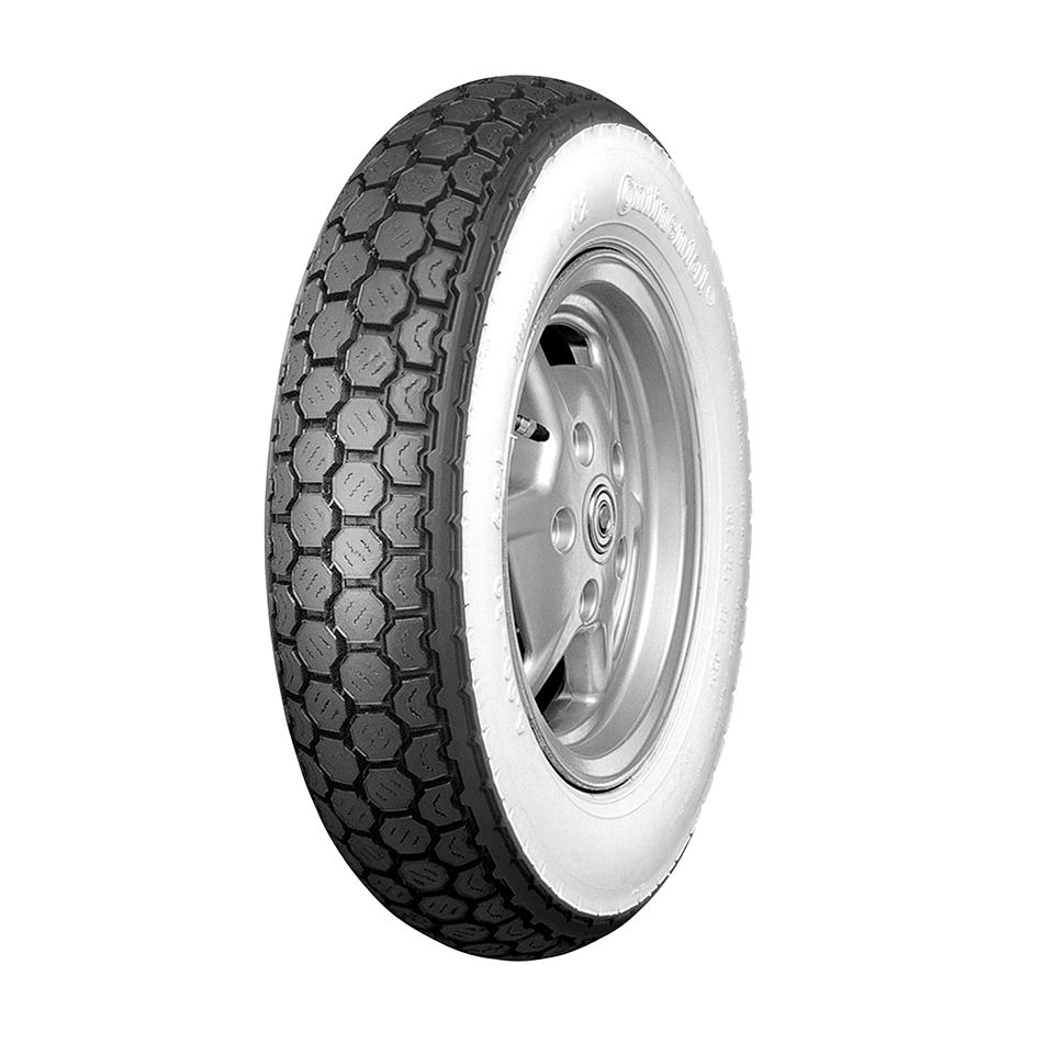 Continental K62 Classic White Wall Front or Rear Tyre 3.00-10 M/C 50J Tube Type