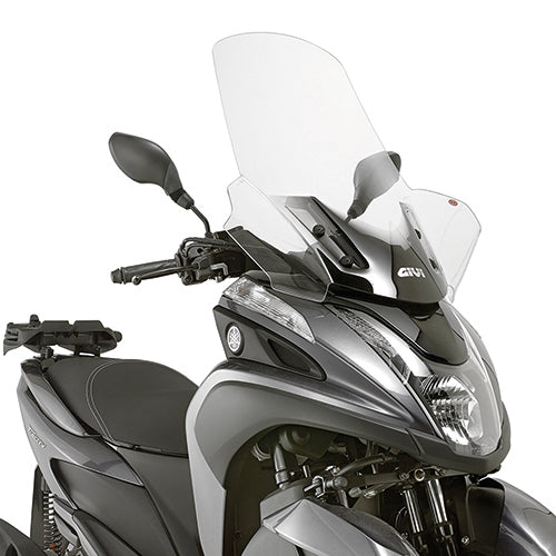 Givi 2120DT Clear Windshield 74 x 63cm for MBK Tryptik 125 14-17/Yamaha Tricity 125-155 14-23