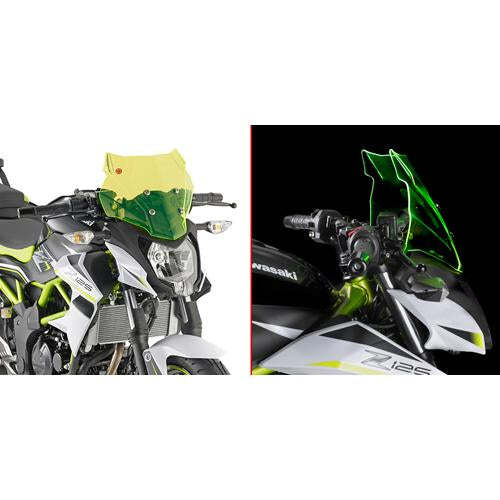 Givi 4125GR Lime Windshield 27.5 x 33.5cm for Kawasaki Z125 19-21