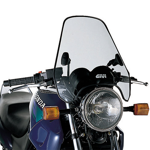 Givi A604 Universal Smoke Windshield 37.9 x 44.5cm & 2-Point Mounting Kit