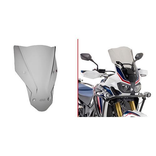 Givi D1144S Smoke Windshield 47.5 x 35cm for Honda CRF1000L Africa Twin 16-19/CRF 1000L Africa Twin Adventure Sports 18-19