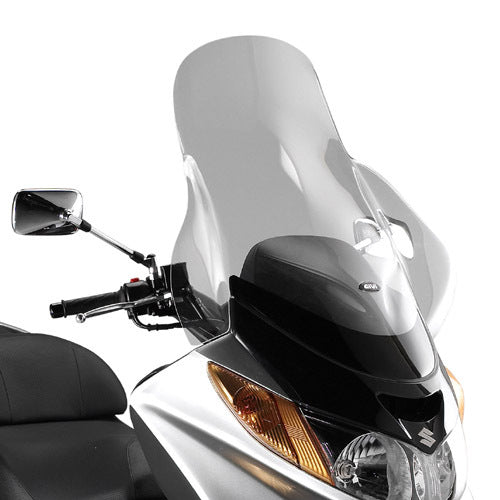 Givi D258ST Clear Windshield 80 x 71cm for Suzuki AN 250-400 Burgman 03-06/AN 400 Burgman Type-S 2005