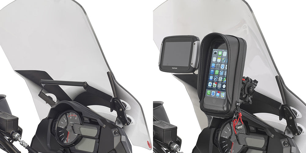 Givi FB3114 Fairing Upper Bracket for Suzuki DL 1000 V-Strom 14-19 w/S902A/S920M/S920L/S95KIT & GPS-Smartphone holder