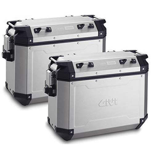 Givi OBKN37APACK2 Monokey Trekker Outback 37L Silver Cam-Side Case Set