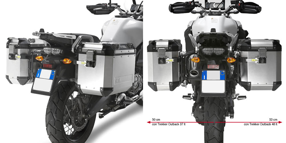 Givi PL2119CAM Side Case Pannier Holder for Yamaha XT 1200Z/XT 1200ZE Super Tenere 14-20 w/Monokey Cam Side Trekker Outback Cases