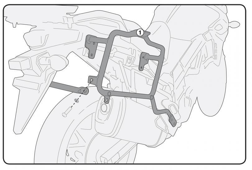 Givi PL3112 Side Case Pannier Holder for Suzuki DL 650 V-Strom 17-23 w/Monokey Cases