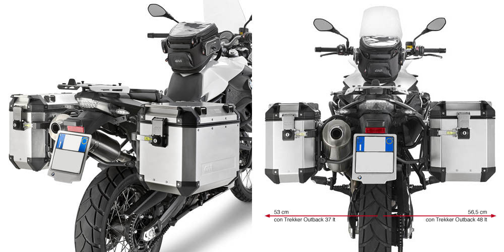 Givi PL5103CAM Side Case Pannier Holder for BMW F 650 GS/F 800 GS 08-17/F 700 GS 13-17 w/Monokey Cam Side Trekker Outback Cases