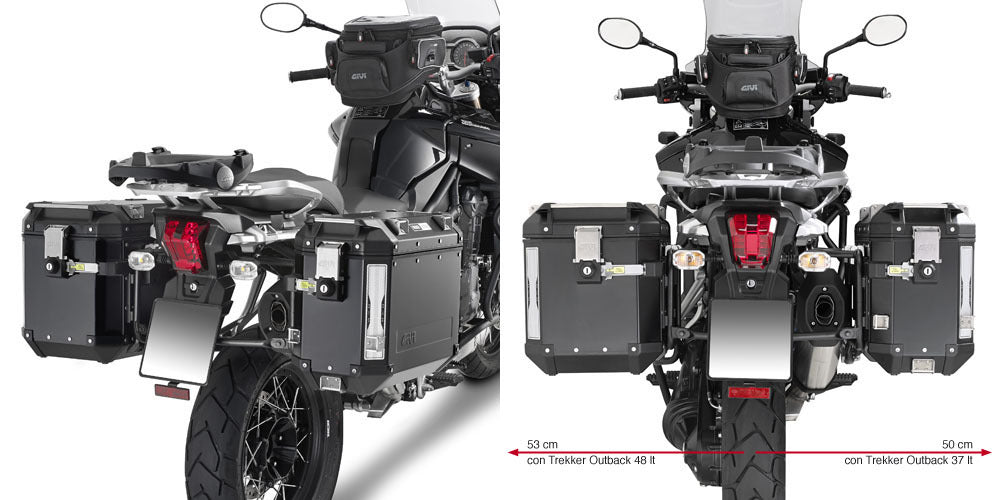 Givi PL6408CAM Side Case Pannier Holder for Triumph Tiger Explorer 1200 12-17/Tiger 1200 2018 w/Monokey Cam Side Trekker Outback Cases