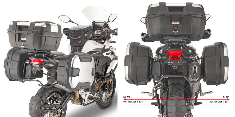 Givi PL8711 Side Case Pannier Holder for Benelli TRK502 X 18-23 w/Monokey & Retro Fit Cases