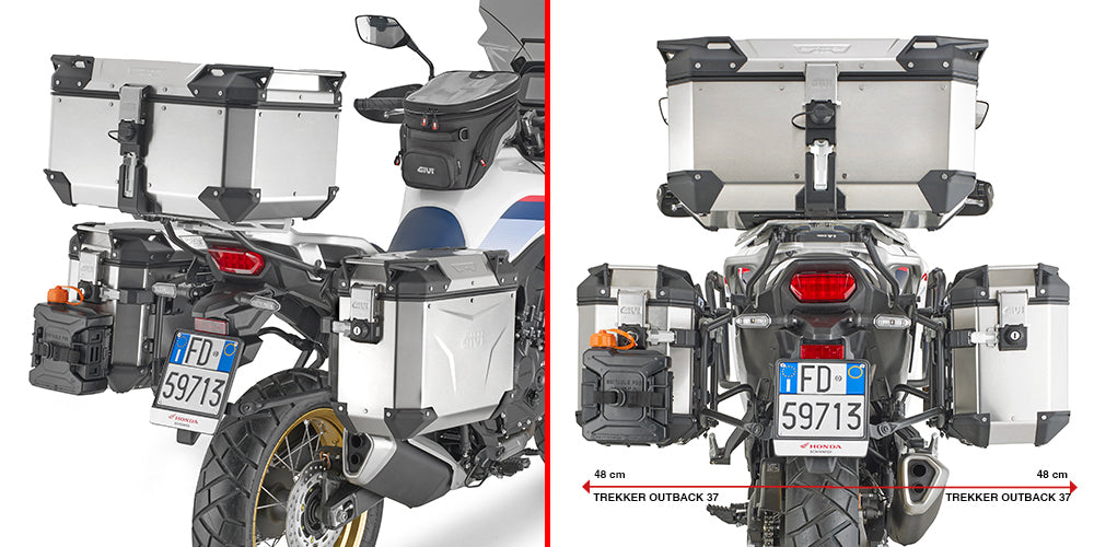 Givi PLO1201CAM PL ONE-FIT Side Case Pannier Holder for Honda XL 750 Transalp 2023 w/Monokey Cam Side Trekker Outback Cases