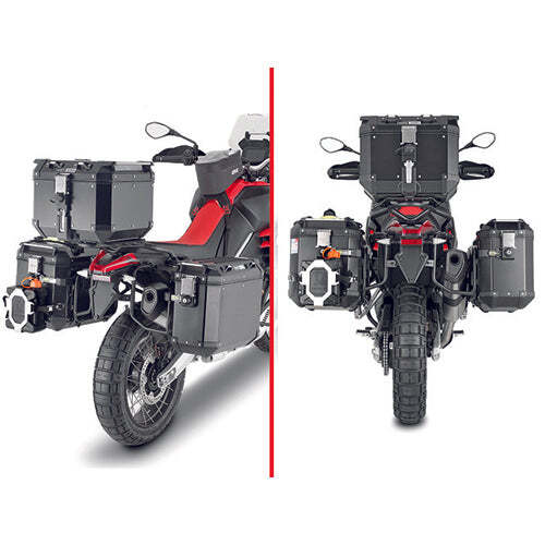 Givi PLO6710CAM PL ONE-FIT Side Case Pannier Holder for Aprilia Tuareg 660 21-23 for w/Monokey Cam Side Trekker Outback Cases