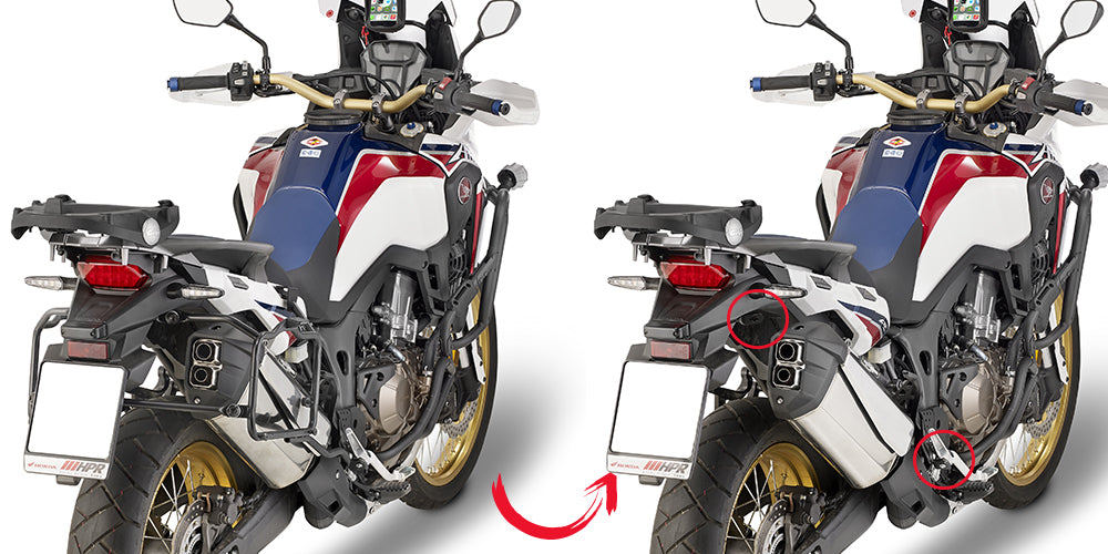 Givi PLR1144 Rapid Release Side Case Pannier Holder for Honda CRF1000L Africa Twin 16-17 w/Monokey & Retro Fit Cases