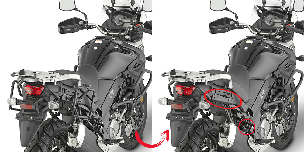 Givi PLR3112 Rapid Release Side Case Pannier Holder for Suzuki DL 650 V-Strom 17-23 w/Monokey & Retro Fit Cases