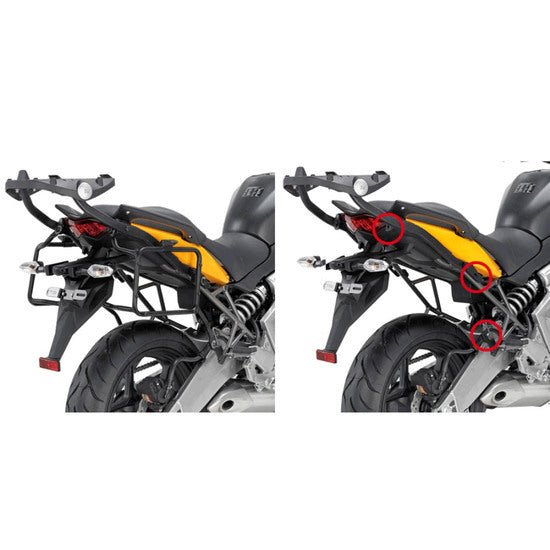 Givi PLR450 Rapid Release Side Case Pannier Holder for Kawasaki Versys 650 10-14 w/Monokey & Retro Fit Cases