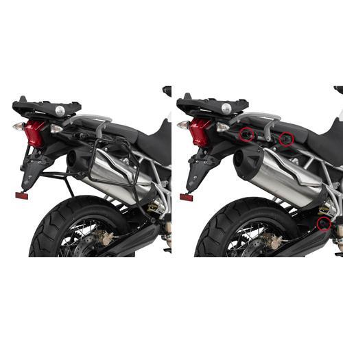 Givi PLR6409 Rapid Release Side Case Pannier Holder for Triumph Tiger 800/800 XC/800 XR 11-17 w/Monokey & Retro Fit Cases