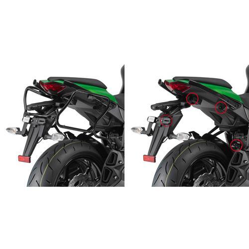 Givi PLXR4100 Rapid Release Side Case Pannier Holder for Kawasaki Ninja 1000/Z1000SX 11-18 w/V35/V37 Monokey Side Cases