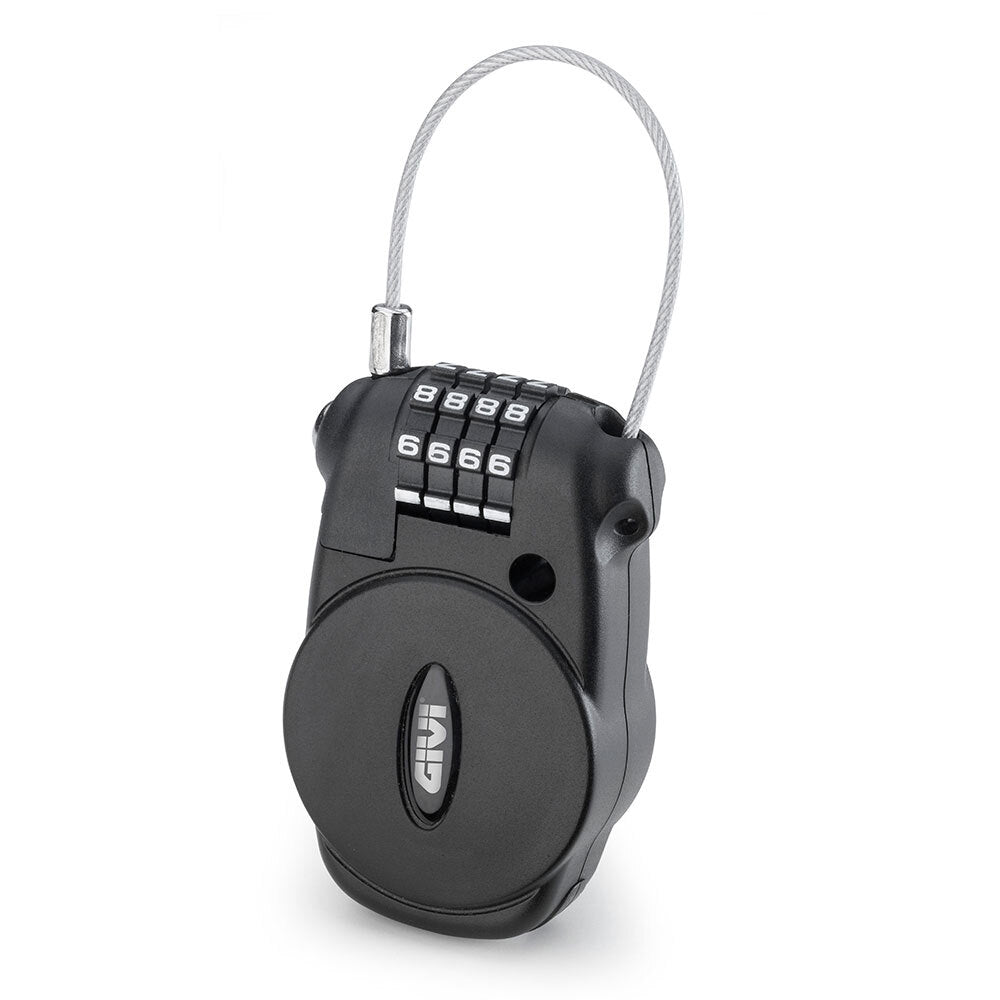 Givi S220 Padlock w/Retractable Wire & Combination Lock