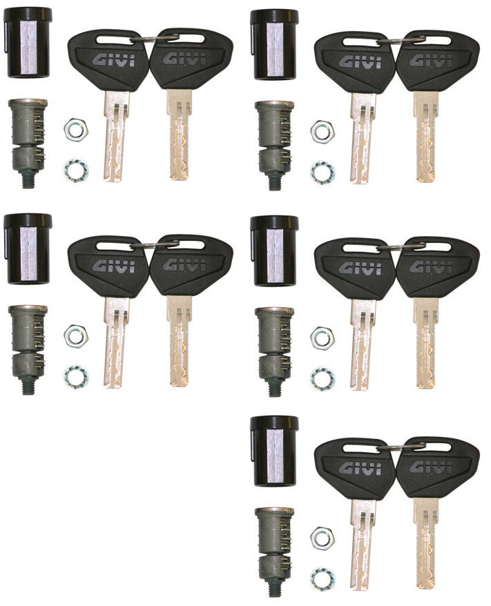 Givi SL105 Black Key Security Lock Set 5 Cases