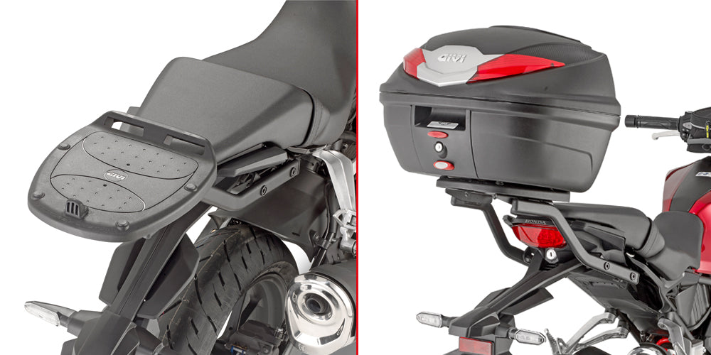 Givi SR1169 Top Case Rear Rack for Honda CB 125 R/CB 300 R 18-23 w/Monolock Top Case