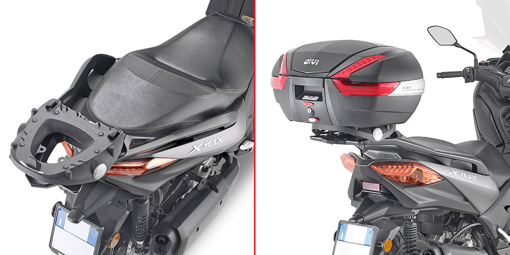 Givi SR2150 Top Case Rear Rack for Yamaha X-Max 125 18-22/X-Max 300 17-22/X-Max 400 18-21 w/Monolock or Monokey Top Case