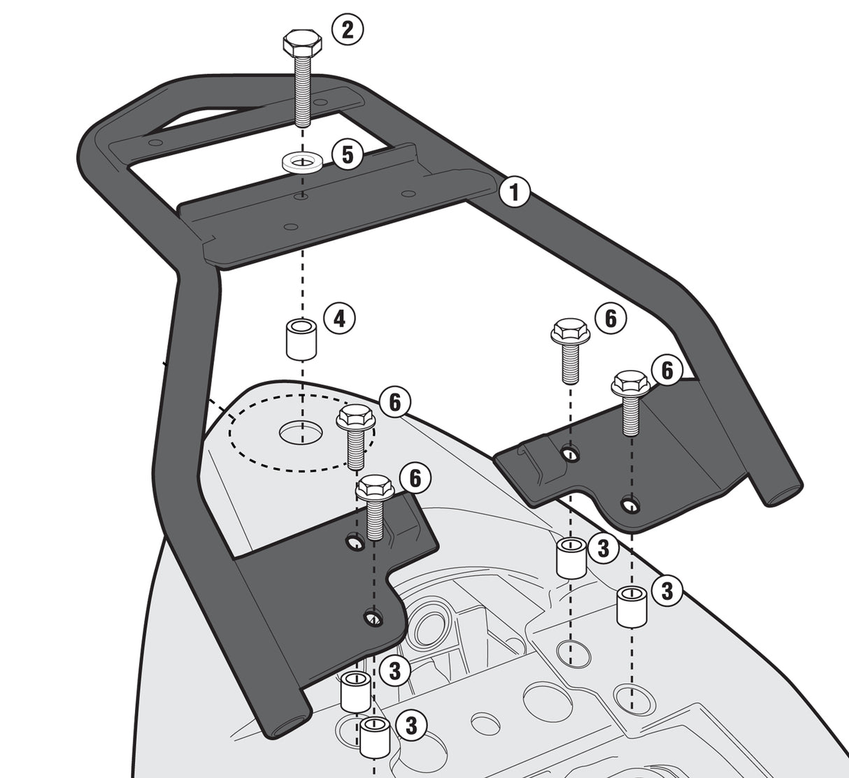 Givi SR3103 Top Case Rear Rack for Suzuki Inazuma Inazuma 250 12-16 w/Monolock Top Cases