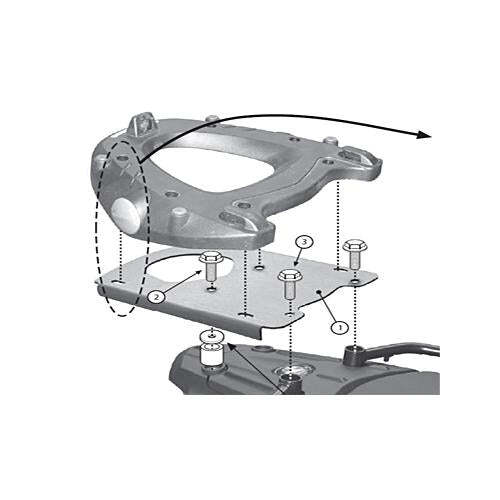 Givi SR5107 Top Case Rear Rack for BMW F 650 GS/F 800 GS 08-17/F 700 GS 13-17/F 800 GS Adventure 13-18 w/Monokey Top Case