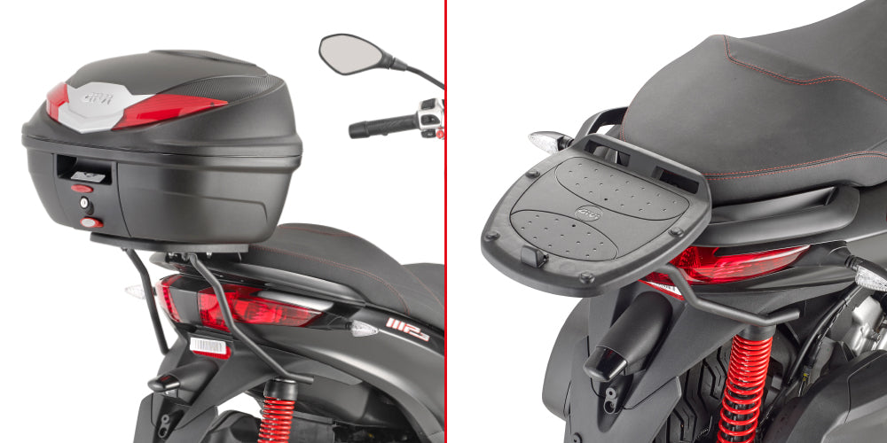 Givi SR5600M Top Case Rear Rack for Piaggio Mp3 Yourban 125-300 11-18/Mp3 300 HPE 19-23 w/Monolock Top Case