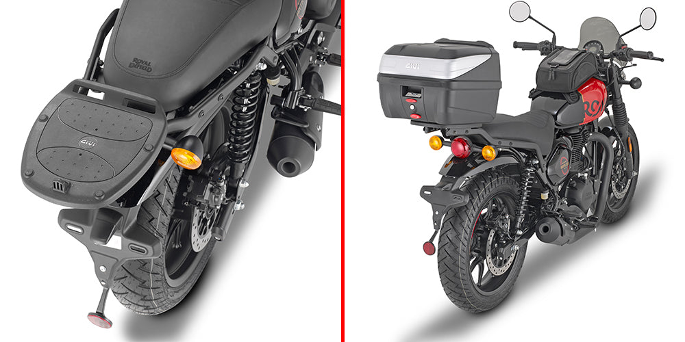 Givi SR9056 Top Case Rear Rack for Royal Enfield HNTR 350 22-23 w/Monolock Top Case