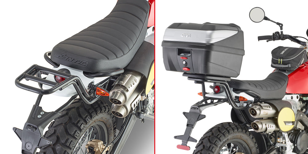 Givi SR9150 Top Case Rear Rack for Fantic Caballero Scrambler 125-250-500 18-23 w/Monolock Top Cases