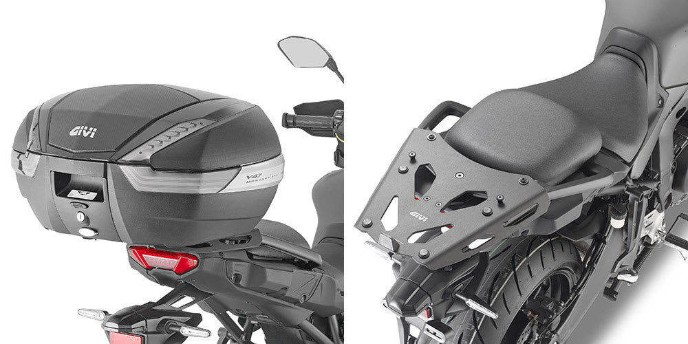 Givi SRA2159 Aluminum Top Case Rear Rack for Yamaha Tracer 9/Tracer 9 GT/Tracer 9 GT+ 21-23 w/Monokey Top Case