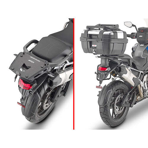 Givi SRA6422 Aluminum Top Case Rear Rack for Triumph Tiger 1200 GT/Tiger 1200 GT Explorer/Tiger 1200 Rally Explorer 22-23 w/Monokey Top Case