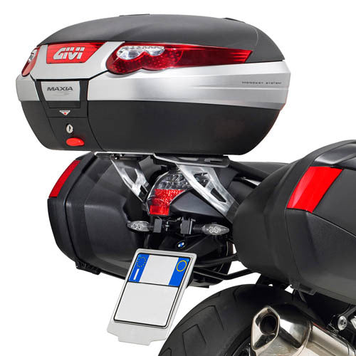 Givi SRA690 Aluminum Top Case Rear Rack for BMW K 1200 R 05-08/K 1300 R 09-16 w/Monokey Top Cases