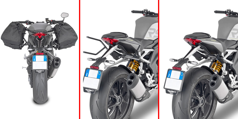 Givi TR6420 Remove-X Rapid Release Saddlebag Holder for Triumph Speed Triple 1200 RS 21-23 w/Soft Side Bags