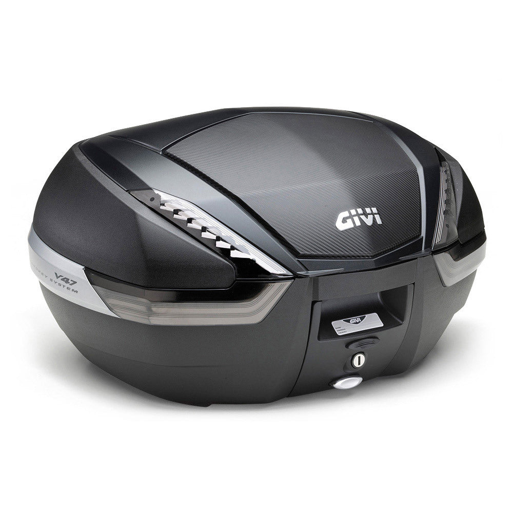 Givi V47NNT V47 Tech Monokey 47L Top Case Black w/Anodised Aluminium Finishing & Smoked Reflectors