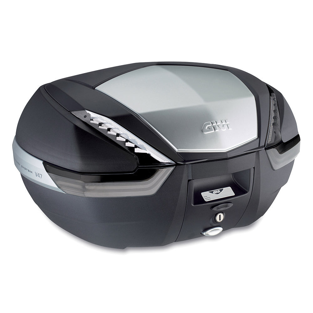 Givi V47NT V47 Tech Monokey 47L Top Case Black w/Anodised Aluminium Finishing & Smoked Reflectors