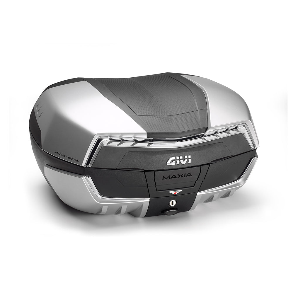 Givi V58NT V58 MAXIA5 Monokey Tech 58L Top Case Black w/Aluminium Effect Four Covers & Transparent Reflector