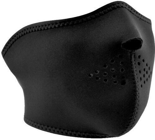 ZanHeadgear Half Face Black Neoprene Mask