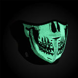 ZanHeadgear Half Face Glow In The Dark Skull Face Neoprene Mask