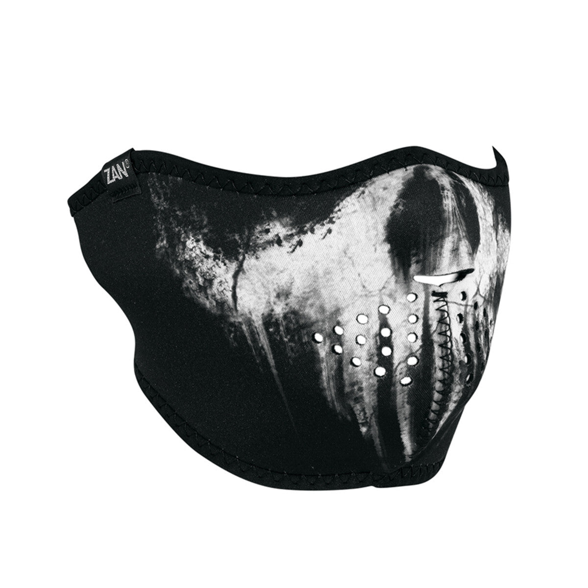 ZanHeadgear Half Mask Neoprene Skull Ghost