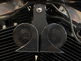 Custom Dynamics CD-CDHORNDUAL Electromagnetic 109db Horn Kit Black for Touring 92-Up/Big Twin 92-17/Sportster 92-21