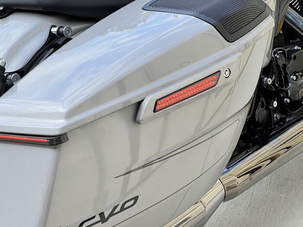 Custom Dynamics CD-CDLATCH2026S Saddlebag LED Latch Lights w/Amber/Red for Harley-Davidson Touring 26-Up