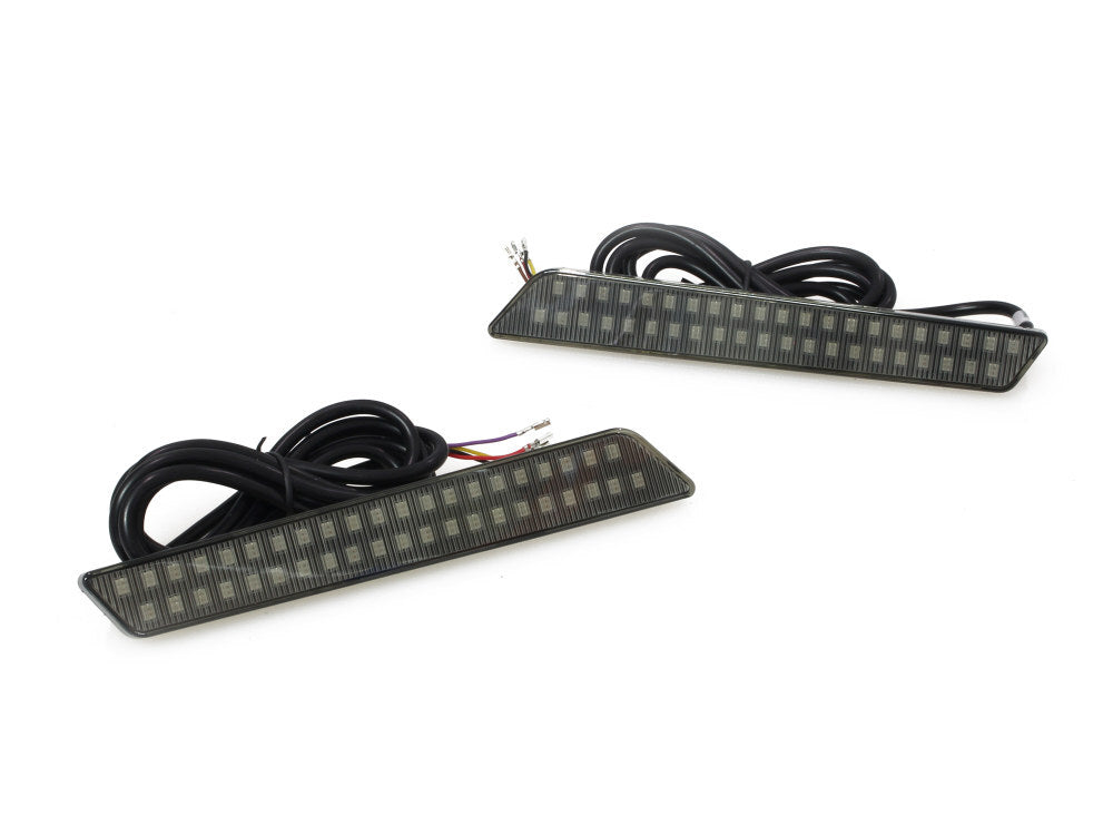 Custom Dynamics CD-CDLATCHDC4S Saddlebag LED Latch Lights Amber/Red for Touring 14-Up